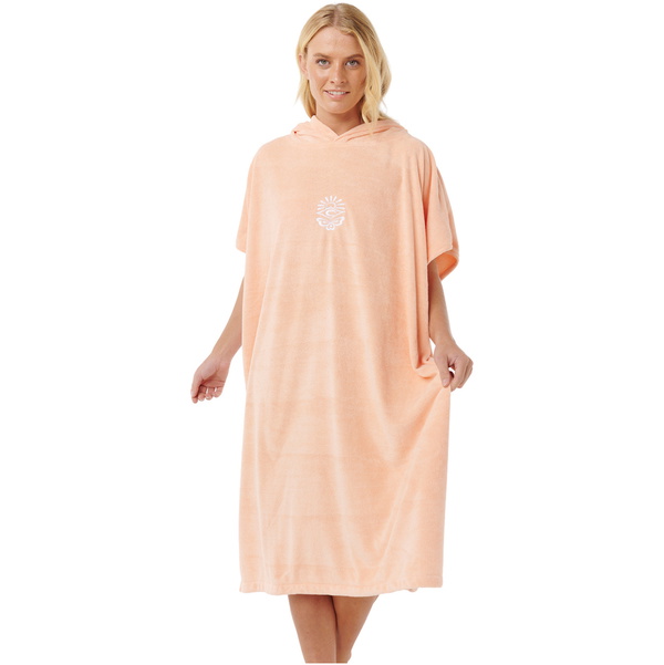 2026 Rip Curl Womens Classic Surf Hooded Towel 00ZWTO - Bright Peach